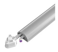 Canalina Passacavi Calpestabile Semicircolare per 2-4 Cavi, Materiale in PVC Morbido Che Impedisce Gli Inciampi, Passacavi Pavimento per Casa e Ufficio(Gray,1.8 * 1.2 cm/0.7 * 0.5 in)