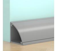 Canalina Passacavi Calpestabile Tagliabili per Angoli di Pareti, Canalina Calpestabile in PVC per Cavi di Prolunga per Proteggere I Cavi e Prevenire Gli Inciampi(Gray,1.1 * 1.1cm/0.4 * 0.4in)