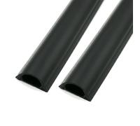 Canalina Passacavi Canaline per Cavi Elettrici, Capacità di Carico 200 kg, Design Tagliabile per Uffici Appartamenti e Centri Commerciali(Black,100x7x1.8cm/39x2.8x0.7in)