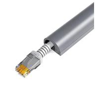 Canalina Passacavi Muro Adesiva in PVC Facile da Srotolare, Apertura Laterale per Cable Management Nascondi Cavi(Gray,394x0.9in/1000x2.4cm)