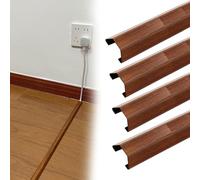 canalina passacavi muro Copertura per canalina per cavi con venature del legno marrone, lunghezza 50 100 150 180 cm, canalina per cavi spessa per cavi(4 PCS,W 38 MM L 50 CM)