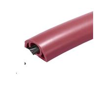 Canalina Passacavi Pavimento, Copricavo for pavimento in filo morbido cavi Condotto flessibile PVC autoadesivo isolato Previene gli inciampi sul(Red)