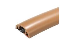 Canalina Passacavi Pavimento, Copricavo for pavimento in filo morbido cavi Condotto flessibile PVC autoadesivo isolato Previene gli inciampi sul(Yellow)