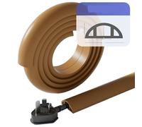 Canalina Passacavi Pavimento, Protezione for cavi da pavimento di alimentazione autoadesiva Estensione in silicone Proteggi i fili(Brown D30,5m)