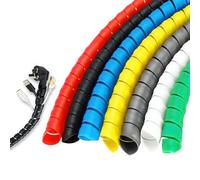 Canalina per cavi, 2 metri, organizzatore per cavi, protezione tubi, avvolgimento a spirale flessibile, cavo di avvolgimento, protezione per cavi, guaina di copertura (blu, 45 mm)
