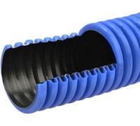 Canalina per cavi a doppia parete, 25 m, Ø 32 mm, in polietilene ondulata esterna e liscia interna, ponte per cavi 450 N, tubo corrugato