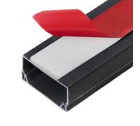 Canalina per cavi elettrici su, Confezione da 2 canaline autoadesive for cavi, x 1 m, multicolore, diverse misure(Black,Width 24*Height 14mm)