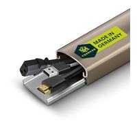 Canalina per cavi in alluminio Berlin 30/50/75/100 cm, bianco/nero/spazzolato/bronzo chiaro (100 cm, bronzo chiaro anodizzato)