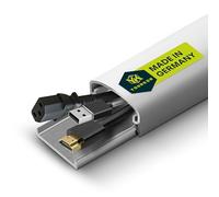 Canalina per cavi in alluminio Berlin 30/50/75/100 cm, bianco/nero/spazzolato/bronzo chiaro (50 cm, bianco RAL9010)