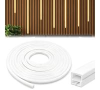 Canalina per cavi per pannelli acustici, 12 x 12 mm, copertura per cavi flessibile in silicone, canalina impermeabile con tappi terminali e clip di montaggio, canalina per cavi per pannelli acustici