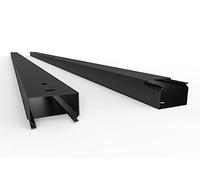 Canalina per cavi Pro con foro inferiore, 2 m, 30 x 20 mm, 1 x 2 m, colore: nero