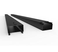 Canalina per cavi Pro con foro inferiore, 2 m, 40 x 25 mm, 1 x 2 m, colore: nero