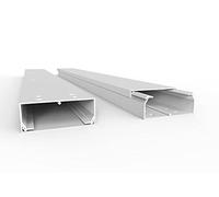 Canalina per cavi Pro con foro inferiore, alloggiamento per cavi, 10 m, 100 x 40 mm, 5 x 2 m, bianco