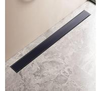 Canalina per doccia da 70 cm piatto, sifone con stop-odore e filtro per capelli canalina per doccia in vetro nero set completo di sifone per pavimento in acciaio inox per cabina doccia doccia parete