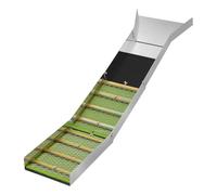 Canalina pieghevole dorata, 127 × 35 cm, in alluminio, filtro a 4 strati | Portatile con tracolla e tappetino in gomma, zona filtrante a quattro strati per la ricerca dell'oro
