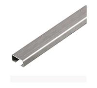 Canalina portacavi quadrata in acciaio inossidabile, copertura anti-calpestio for la gestione dei cavi for ufficio domestico e magazzino, 1 m, 1 pz.(Matte silver,40mmx20mm)