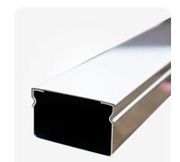 Canalina quadrata in acciaio inossidabile, canalina for cavi in metallo | 1m*6 pezzi For scrivania, soffitto, angolo,canalina decorativa for la gestione dei cavi(304 stainless steel,40x25x0.6mm)