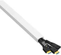 Canalina quadrata, tapacavi autoadesiva, gestione dei cavi per nascondere cavi, 1 m (Multipack da 10 m) - Bianco (1 m, 8 x 12 mm, bianco)