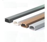 Canaline portacavi autoadesive, PVC quadrate, confezione da 2, misure multiple, multicolore, 1 m(Black,20x10mm)