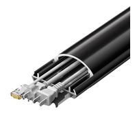 Canalizzazioni per cavi, Canalina for cavi in alluminio, spegnicavo for altoparlante, spegnicavo for TV montato a parete, semicircolare autoadesivo for copertura cavi for TV a parete(Black,4#)