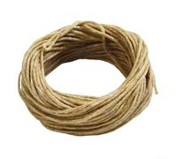 Canapa biologica per stoppini per candele, 9 m, con rivestimento in cera d'api, brucia luminosa e pulita, ideale per vari progetti artigianali e candele votive (marrone scuro)