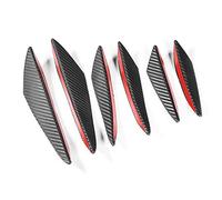 Canard Canard, 6 pezzi Canard Canard, kit Fiber Texture Carguez per auto, sottile canard anti-collisione, diffusore nero
