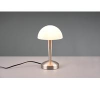 CANARIA LAMPADA DA TAVOLO METALLO ACCIAIO E VETRO SATINATO TOUCH CON LAMPADINE DIMMERABILE INCLUSA ATTACCO E14 4,9W 470lm, 3000K H. 26,5CM