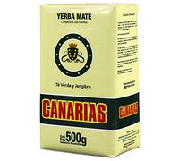 Canarias Yerba Mate Tè Verde Y Jengibre 500g + Campione Regalo (40g):Ricco di antiossidanti e vitamine, accelera il metabolismo, senza zucchero | Uruguay
