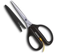 CANARY Forbici artigianali caricate a molla con coperchio, 18,3 cm, lama lunga, realizzate in Giappone, lama affilata in acciaio inox giapponese, colore nero