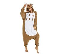 CANASOUR Polar Fleece Owl Costume Christmas Adult Anime Unisex Animal Cosplay Onesie (X-Large, Owl Brown)