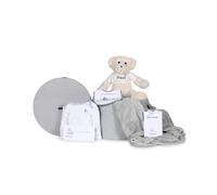 Canastilla Bebe Personalizzata | Cesta con Bavello | Body | Manta e Orso Personalizzati | Set di Regali per bambini/bambina | Presentazione di Luxjo | Ideale per Regalo | Baby Shower | BebeDeParis