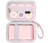 Canboc Custodia compatibile con NELKO P21 Label Maker Machine, Portable Bluetooth Label Printer Box, Borsa a rete con cerniera adatta carta per etichette e cavo di ricarica, Rosa