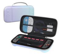 Canboc Custodia da trasporto compatibile con Nintendo Switch 2 (2025), borsa rigida per console Switch 2, tasca in rete per accessori, viola sfumato blu (solo custodia)