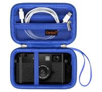 Canboc Custodia da trasporto per Fujifilm X Half Premium Compact Camera, FUJIFILM X-HF1 Digital Camera Bag, Mesh Pocket Fit USB Cable Blue (solo custodia)