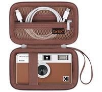 Canboc Custodia da trasporto per KODAK EKTAR H35/H35N/KODAK Snapic A1, borsa per fotocamera H35/Snapic A1, tasca in rete con cerniera per film, batterie, cavo USB, marrone (solo custodia)