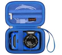 Canboc Custodia fotocamera digitale impermeabile e resistente Kodak PIXPRO WPZ2, tasca in rete per cavo USB, blu (solo custodia)