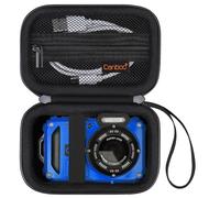 Canboc Custodia fotocamera digitale impermeabile e resistente Kodak PIXPRO WPZ2, tasca in rete per cavo USB, nera (solo custodia)