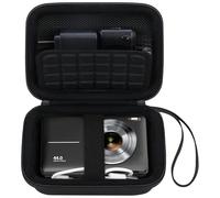 Canboc Custodia fotocamera digitale KODAK PIXPRO C1 Friendly Zoom, borsa per fotocamera C1, tasca in rete con cerniera per cavo, batterie, nera (solo custodia)