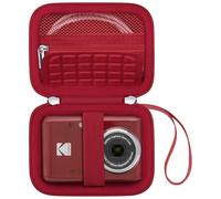 Canboc Custodia fotocamera digitale Kodak PIXPRO FZ55/ FZ45 16MP, borsa per videocamera FZ45 per vlogging, tasca in rete per cavo, scheda SD, rossa (solo custodia)