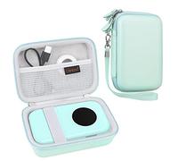 Canboc Custodia rigida D30 D35/Memoking D30/NIIMBOT D11 Label Maker, Borsa termica portatile Bluetooth Mini Label Printer, Borsa a rete adatta nastro e cavo per etichette, Verde menta