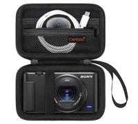 Canboc Custodia Sony ZV-1 / ZV-1F / ZV-1 II fotocamera digitale per creatori di contenuti, Sony ZV1 Vlogging fotocamera borsa, tasca a rete lampo adatta cavo USB, batterie, Nero