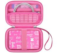 Canboc Custodia stampante fotografica istantanea KODAK x per smartphone, tasca in rete con cerniera per carta fotografica e cavo, rosa (solo custodia)