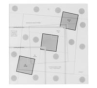 Canca di log della trapino trapunta trasparente Rigno trapunta non slip acrilico con segni in bianco e nero per il design del modello di cucitura trapunta e taglio del tessuto 1 (6 pollici) (8