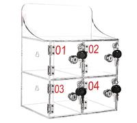 Cancella Cellulare Armadietto BoxWall/Floor Mounted Secure Storage Cabinet con serratura e chiavi 4Bay Organizer trasparente per aule Uffici Fabbriche e aziende