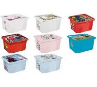 Cancella di stoccaggio Karolina "Winnie", scatola rotante/stacking da 24 litri con coperchio, da PP, trasparente naturale, con