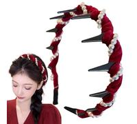 Cancelle di perle per donne, fascia perle per ragazze - Bande per capelli Wave - Accessori per non slip Accessori Chiesa per la testa di pettine per una ragazza
