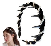 Cancelle di perle per donne, fascia perle per ragazze | Copricapo ad onda | Accessori per non slip Accessori Chiesa per la testa di pettine per una ragazza