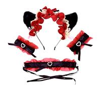 Cancelle per le orecchie del gatto, fascia per le orecchie per le donne, Custoa per capelli delle orecchie di gatto con campane, Banda per capelli cosplay festiva per vestire, discoteche, festa di