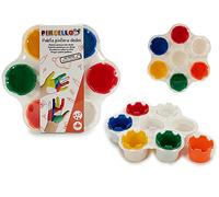 CANCELLERIA DAM DM57818C01 - supporto per pittura a dita, 7 colori, inchiostro atossico