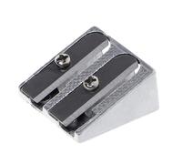 Cancelleria per temperamatite da ufficio a doppio foro smussato in metallo